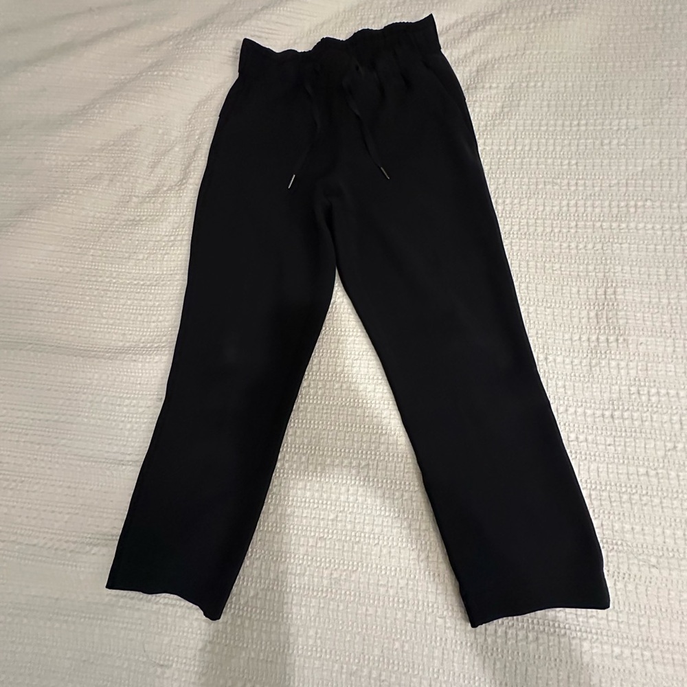 Black Lululemon Drawstring Straight leg Athletic  Pants